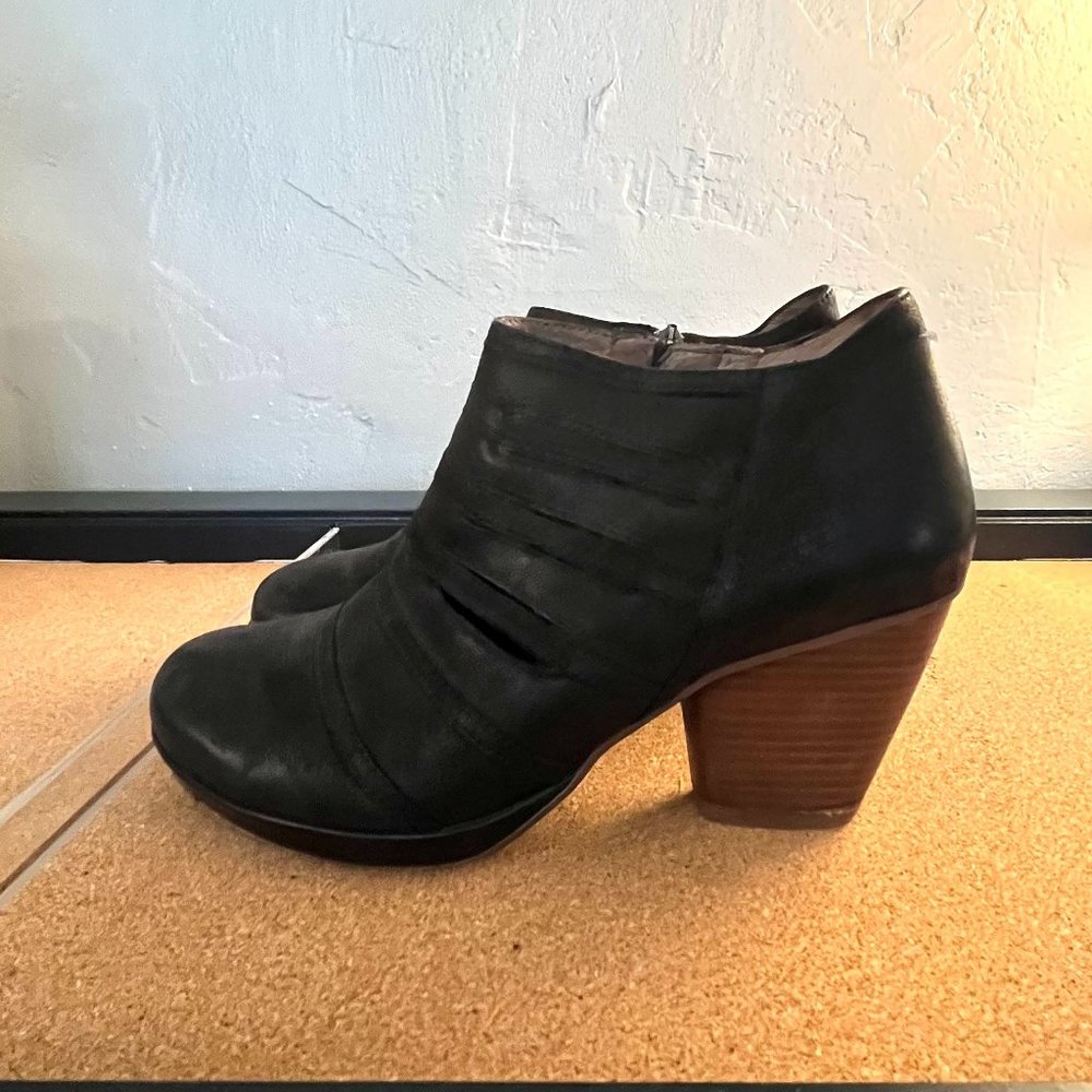 Dansko Stacked Heel Ankle Booties